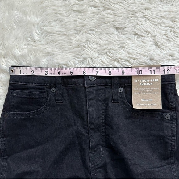 Madewell Jeans 10" High-Rise Skinny Stretch Black 25 NWT New - Picture 10 of 12